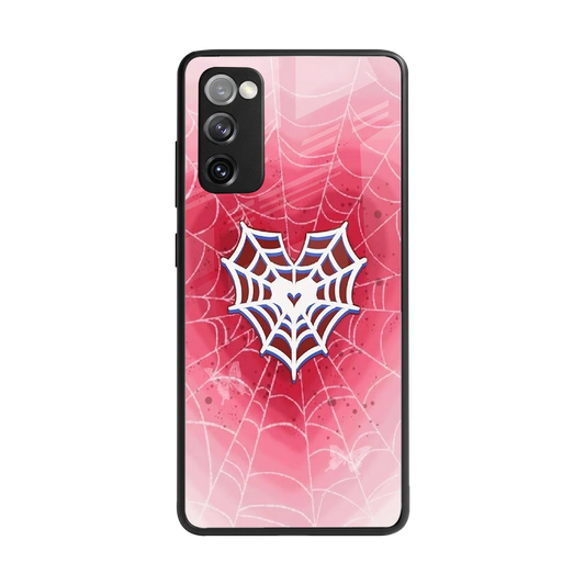 Y2K Hearts X Web back phone cover | glass case for samsung galaxy s20 fe