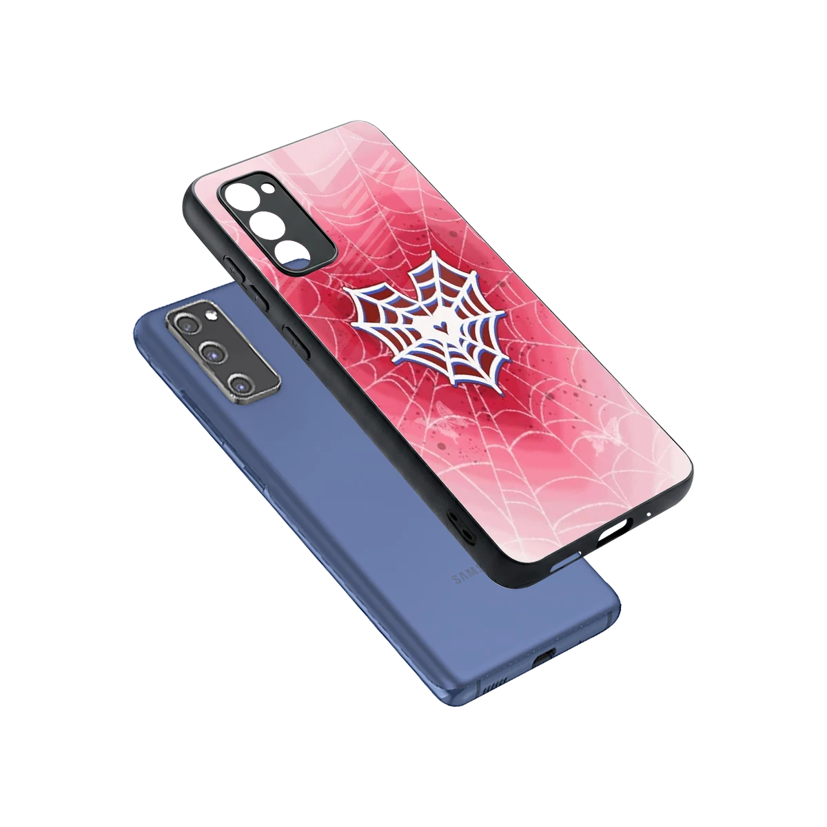Y2K Hearts X Web sleek samsung galaxy s20 fe cover with tempered glass back and TPU edges