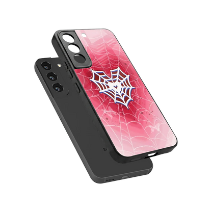 Y2K Hearts X Web sleek samsung galaxy s22 cover with tempered glass back and TPU edges