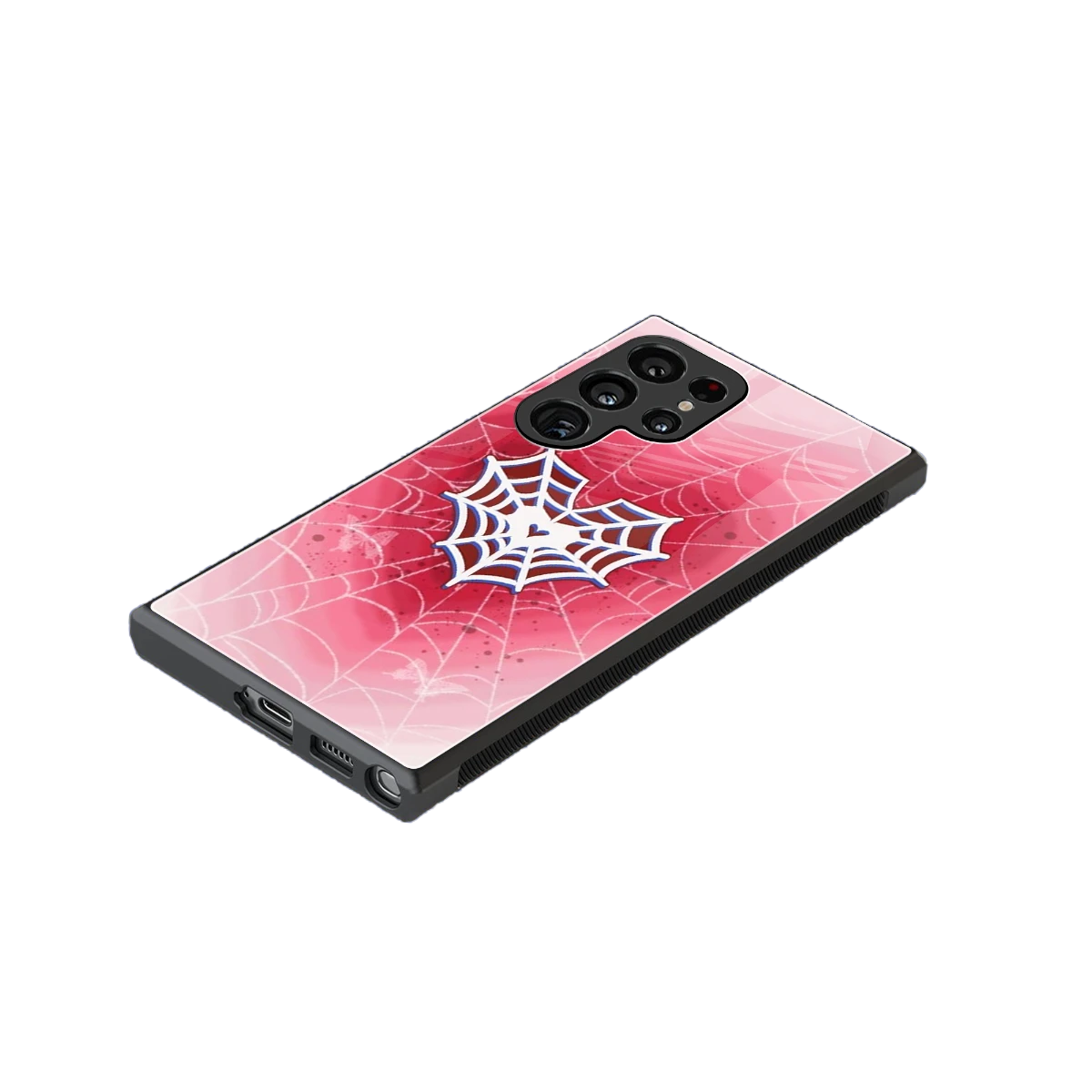 Y2K Hearts X Web stylish phone case for samsung galaxy s24 ultra | glossy glass and slim fit