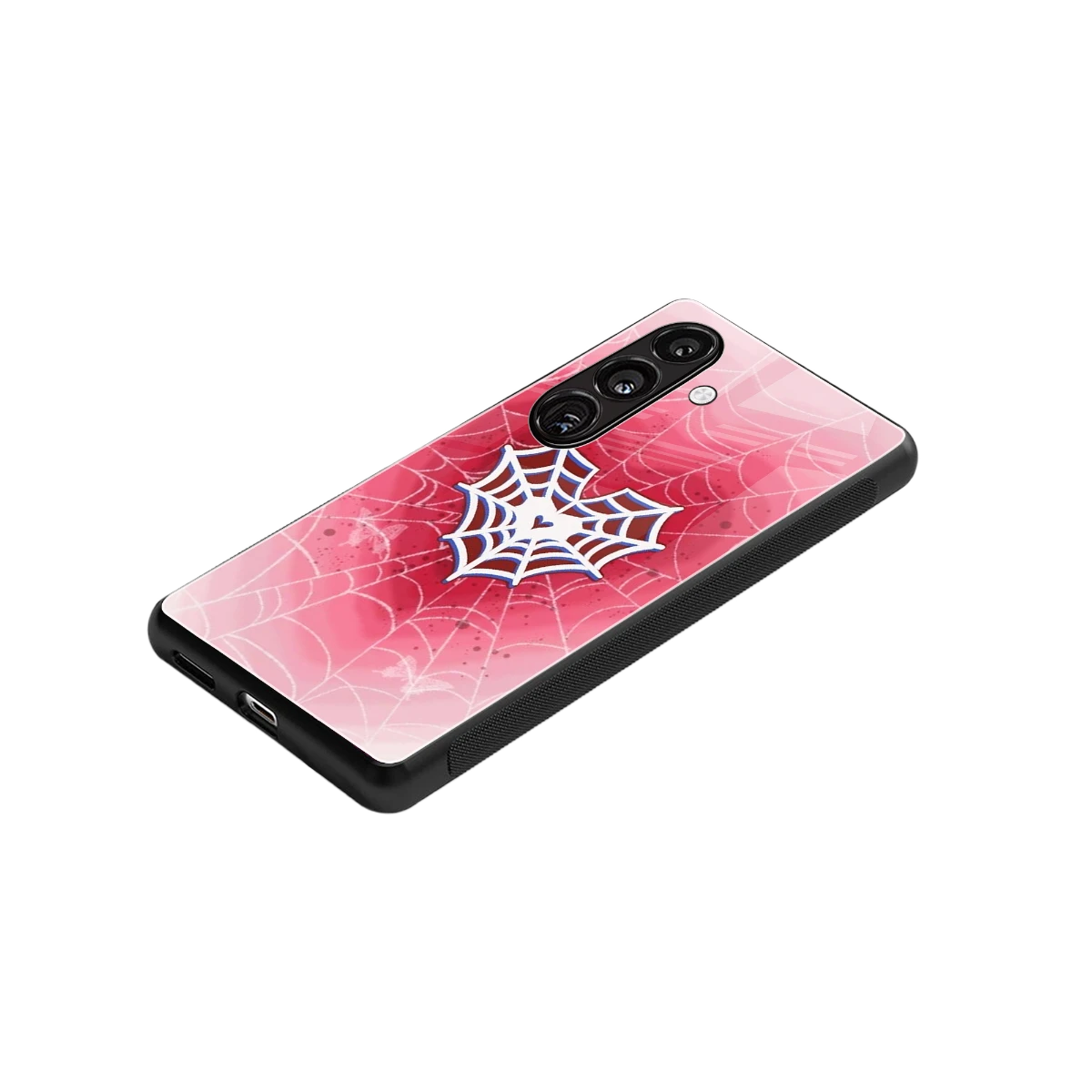 Y2K Hearts X Web stylish phone case for samsung galaxy s25 fe | glossy glass and slim fit