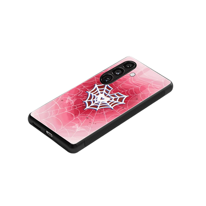 Y2K Hearts X Web stylish phone case for samsung galaxy s25 fe | glossy glass and slim fit