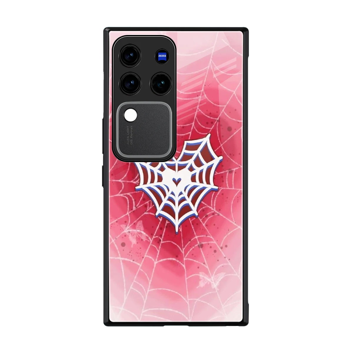 Y2K Hearts X Web back phone cover | glass case forvivo v30 pro