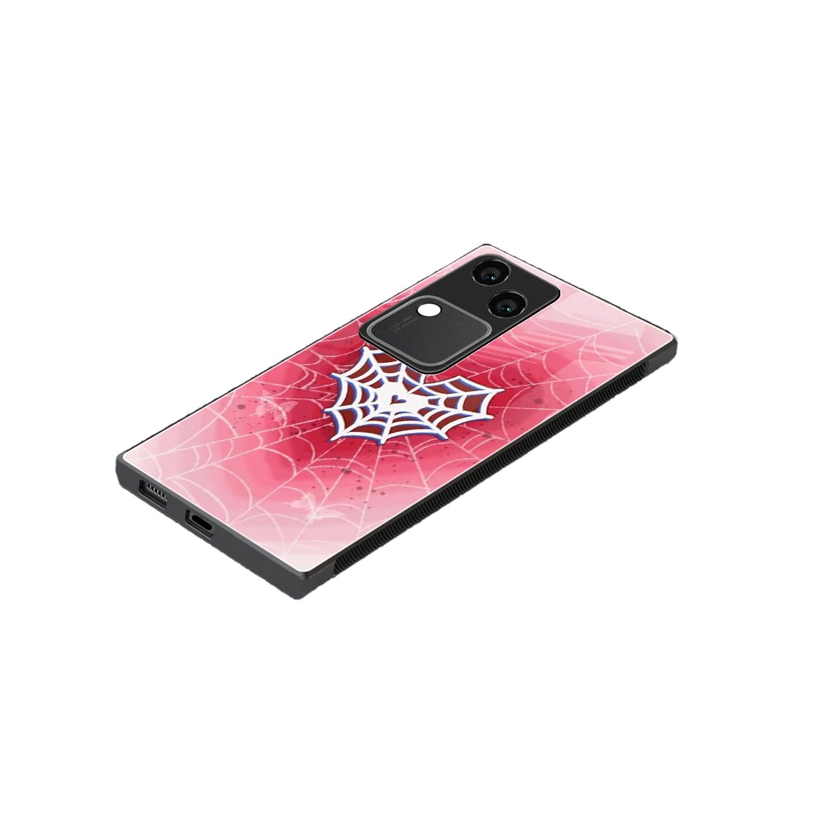 Y2K Hearts X Web stylish phone case for vivo v30 | glossy glass and slim fit