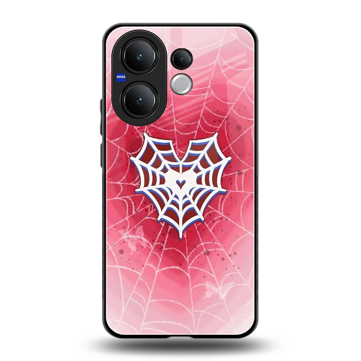 Y2K Hearts X Web back phone cover | glass case for vivo v60