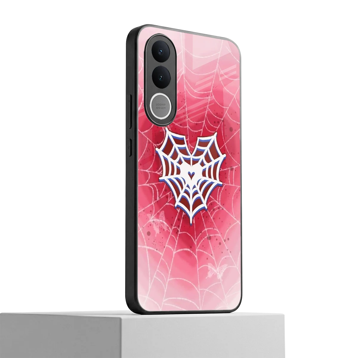 Y2K Hearts X Web vivo v70 fe mobile cover | shockproof glass phone case
