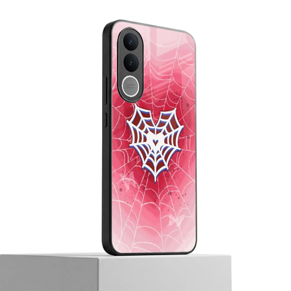Y2K Hearts X Web vivo v70 fe mobile cover | shockproof glass phone case