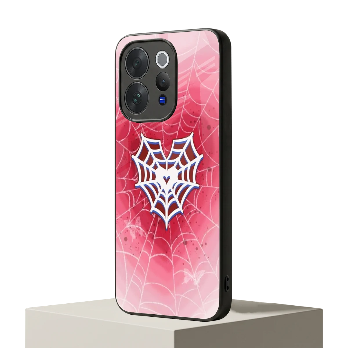 Y2K Hearts X Web vivo v70 mobile cover | shockproof glass phone case