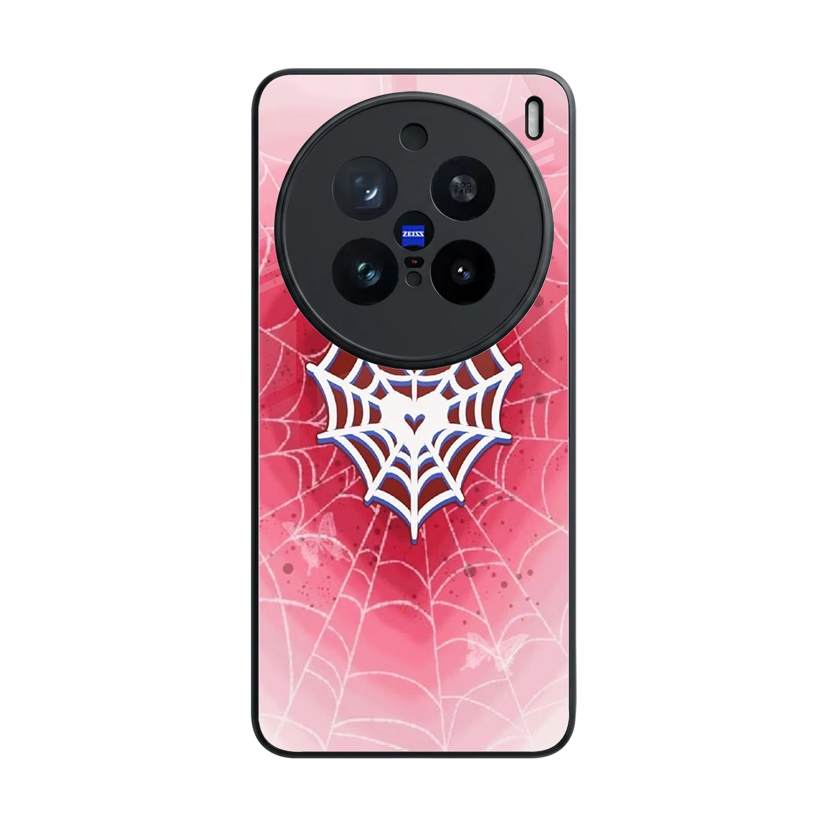 Y2K Hearts X Web back phone cover | glass case for vivo x200 pro