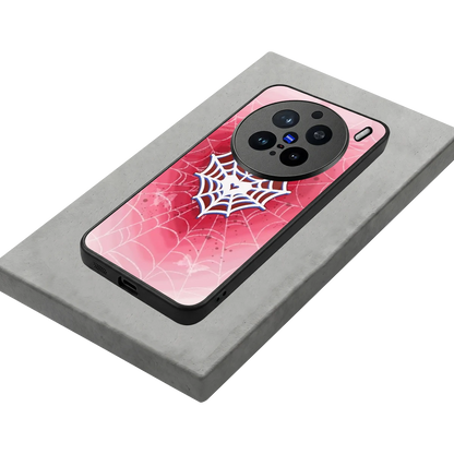 Y2K Hearts X Web stylish phone case for vivo x200 pro | glossy glass and slim fit
