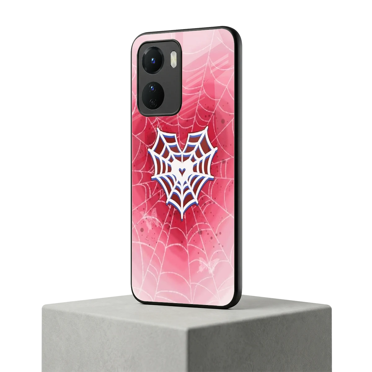 Y2K Hearts X Web vivo y16 mobile cover | shockproof glass phone case