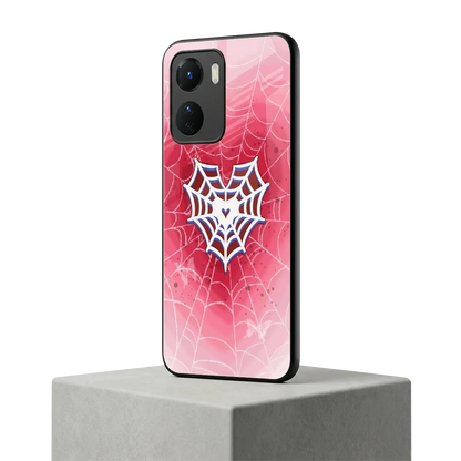 Y2K Hearts X Web vivo y16 mobile cover | shockproof glass phone case