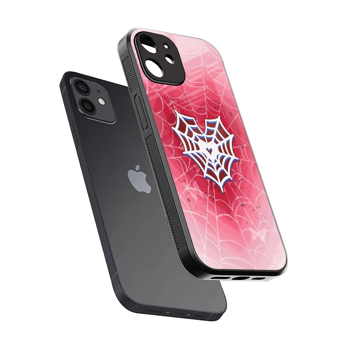 Y2K Hearts X Web sleek iphone 11 cover with tempered glass back and TPU edges