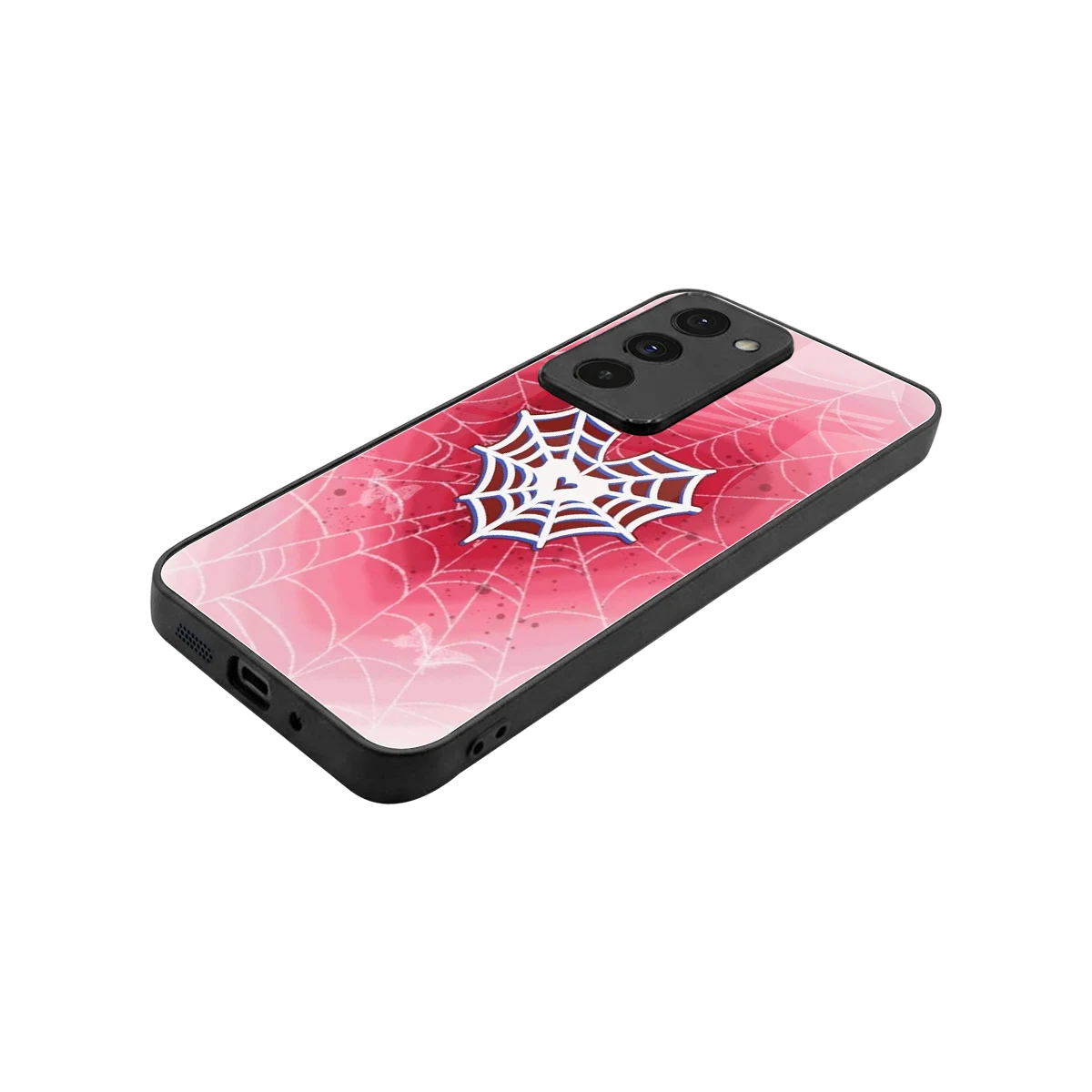 Y2K Hearts X Web stylish phone case for redmi 15 5g | glossy glass and slim fit