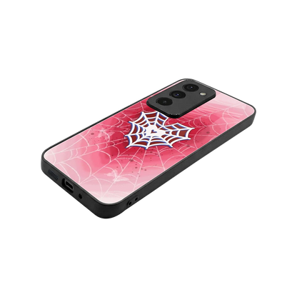 Y2K Hearts X Web stylish phone case for redmi 15 5g | glossy glass and slim fit