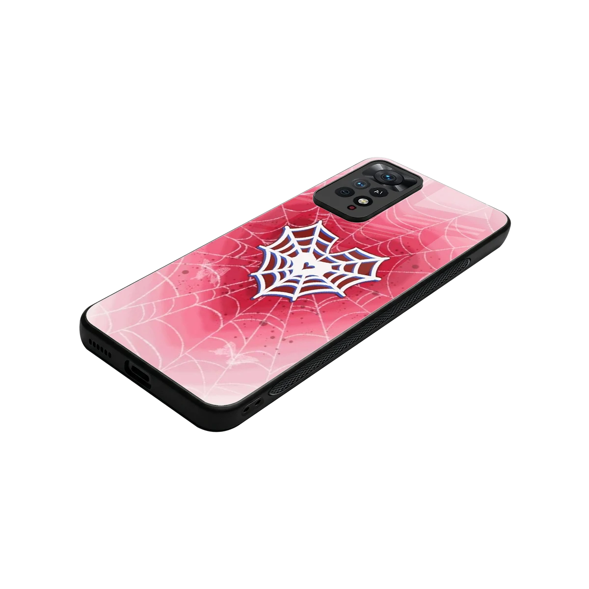Y2K Hearts X Web stylish phone case for redmi note 11 pro | glossy glass and slim fit