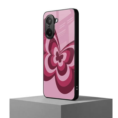 Y2K Magenta Butterfly oneplus nord ce5 5g mobile cover | shockproof glass phone case