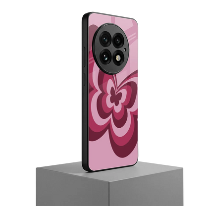 Y2K Magenta Butterfly oneplus 13 mobile cover | shockproof glass phone case