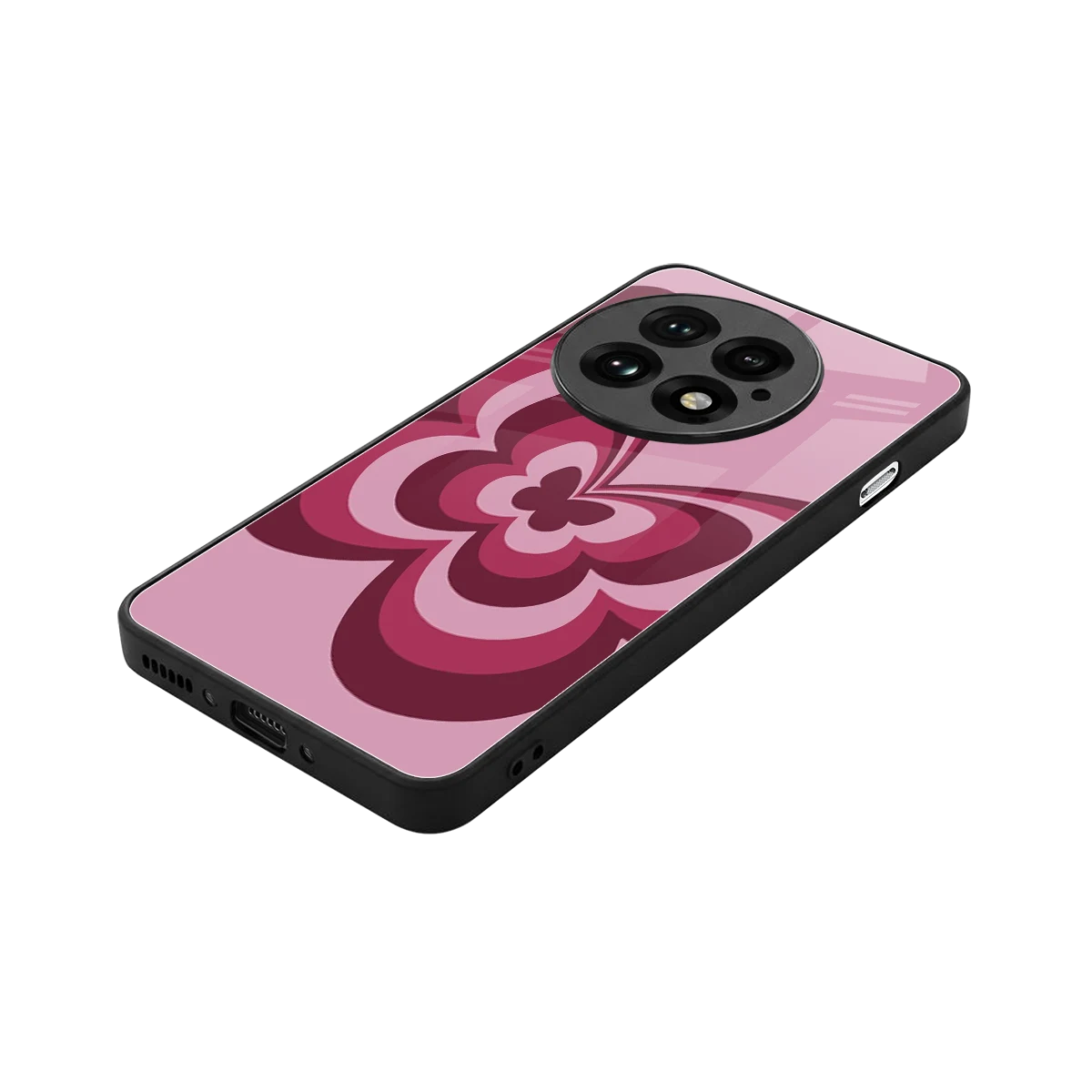 Y2K Magenta Butterfly stylish phone case for oneplus 13 | glossy glass and slim fit