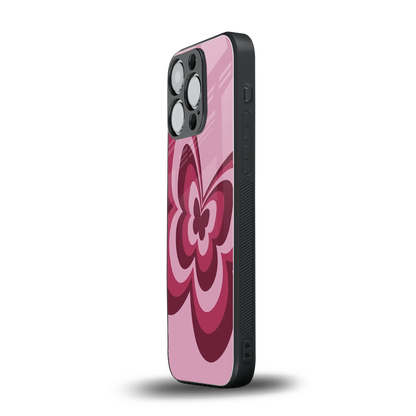 Y2K Magenta Butterfly iphone 13 pro mobile cover | shockproof glass phone case