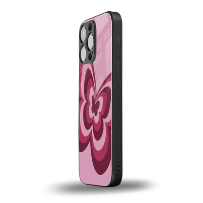 Y2K Magenta Butterfly iphone 15 pro max mobile cover | shockproof glass phone case