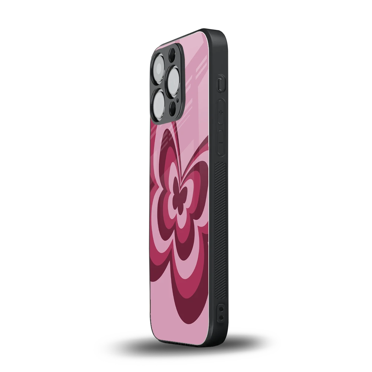 Y2K Magenta Butterfly iphone 15 pro mobile cover | shockproof glass phone case