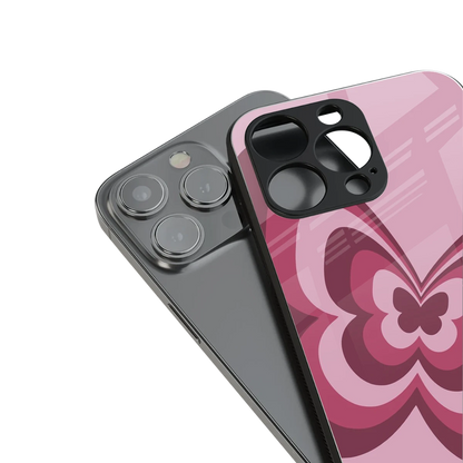 Y2K Magenta Butterfly stylish phone case for iphone 13 pro | glossy glass and slim fit