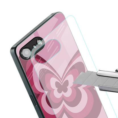 Y2K Magenta Butterfly stylish phone case for iphone 16e | glossy glass and slim fit