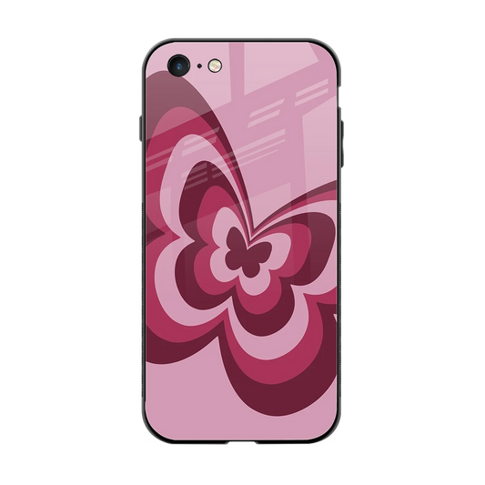 Y2K Magenta Butterfly back phone cover | glass case for iphone 6