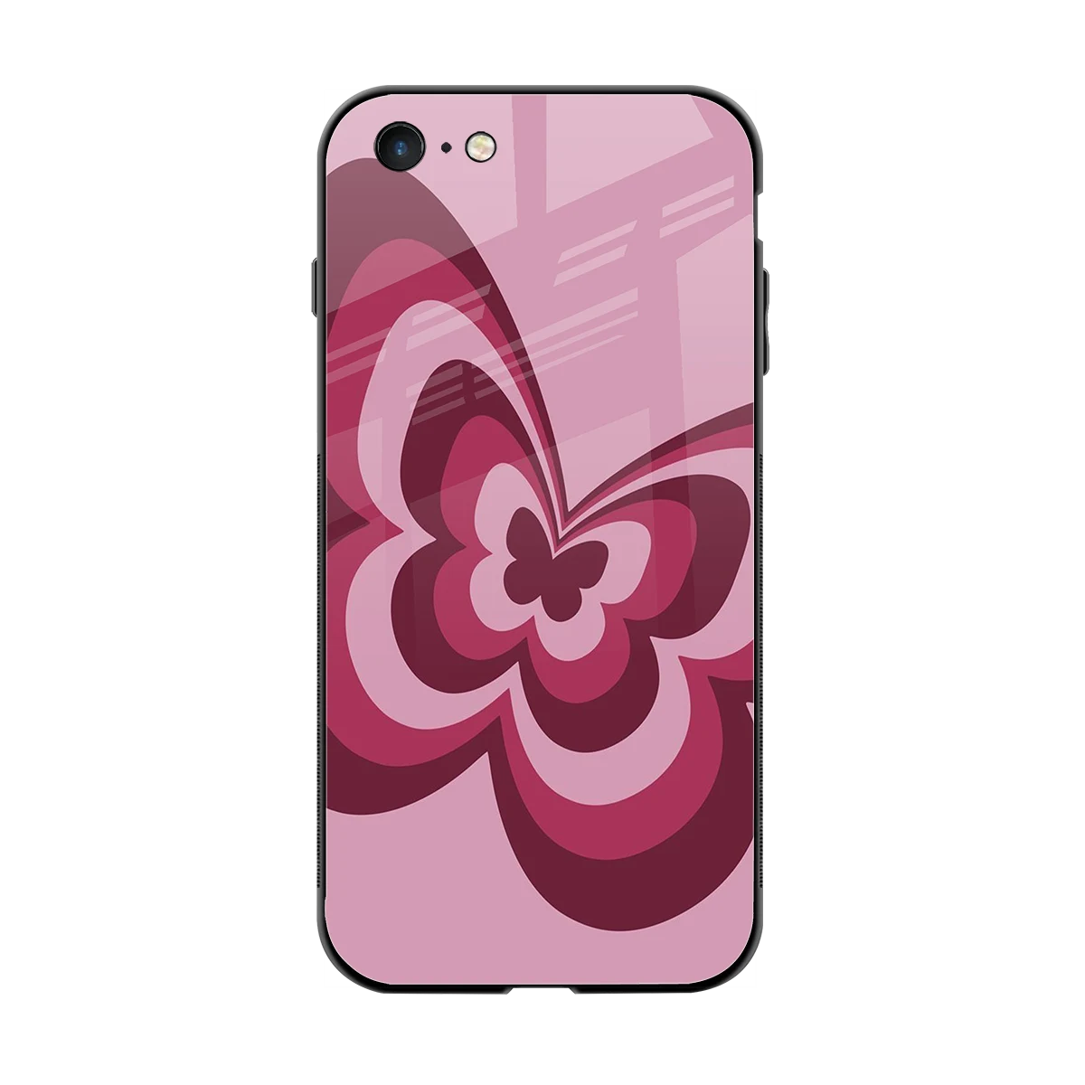 Y2K Magenta Butterfly back phone cover | glass case for iphone 6s plus