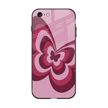 Y2K Magenta Butterfly back phone cover | glass case for iphone 6s
