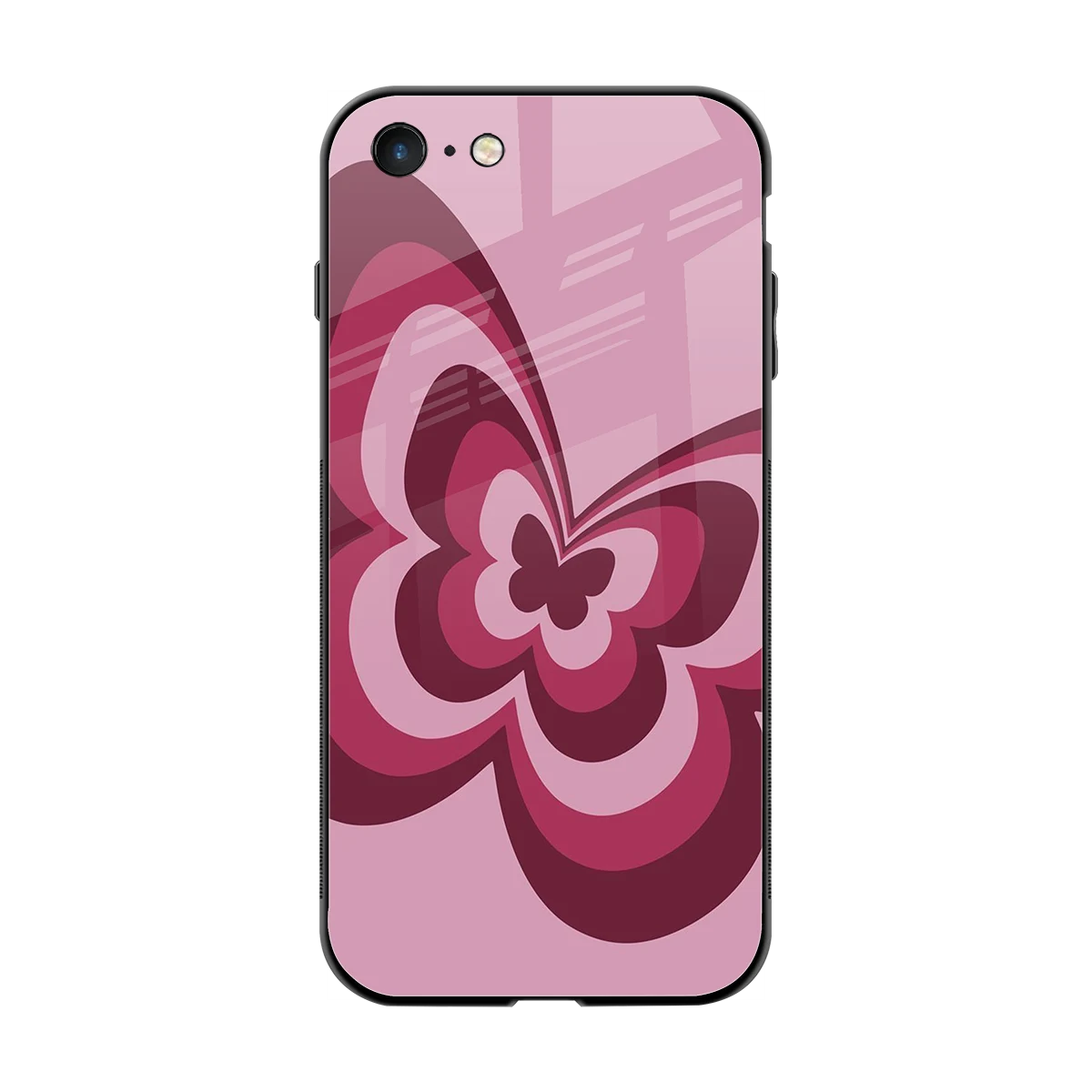 Y2K Magenta Butterfly back phone cover | glass case for iphone 7