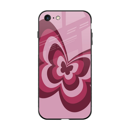 Y2K Magenta Butterfly back phone cover | glass case for iphone 7