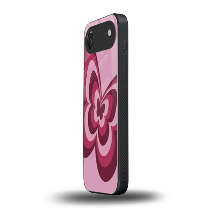 Y2K Magenta Butterfly iphone air mobile cover | shockproof glass phone case