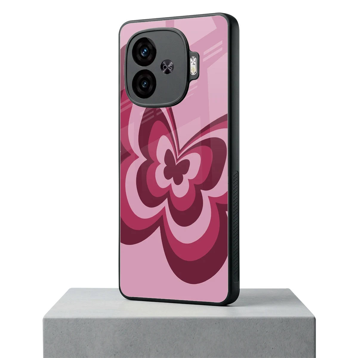 Y2K Magenta Butterfly iqoo neo 10r 5g mobile cover | shockproof glass phone case