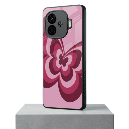 Y2K Magenta Butterfly iqoo neo 10r 5g mobile cover | shockproof glass phone case