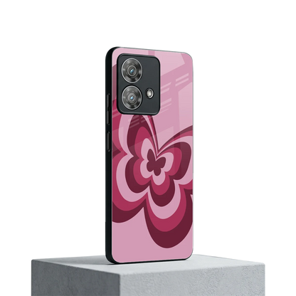 Y2K Magenta Butterfly motorola edge 40 neo 5g mobile cover | shockproof glass phone case