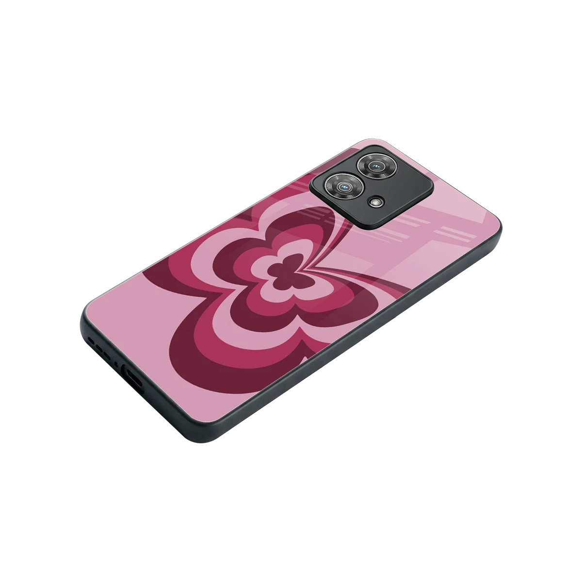 Y2K Magenta Butterfly stylish phone case for motorola edge 40 neo 5g | glossy glass and slim fit