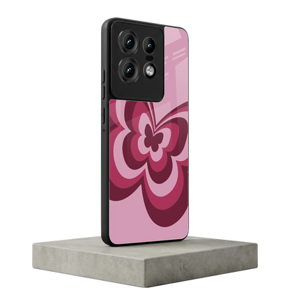 Y2K Magenta Butterfly motorola edge 50 pro mobile cover | shockproof glass phone case