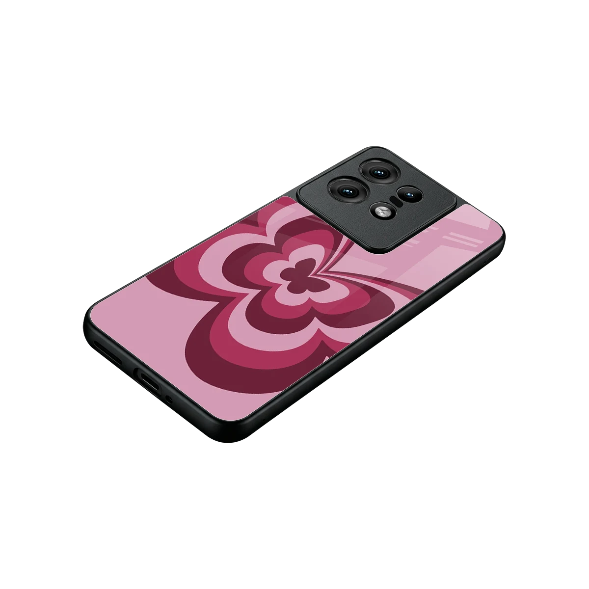 Y2K Magenta Butterfly stylish phone case for motorola edge 50 pro | glossy glass and slim fit