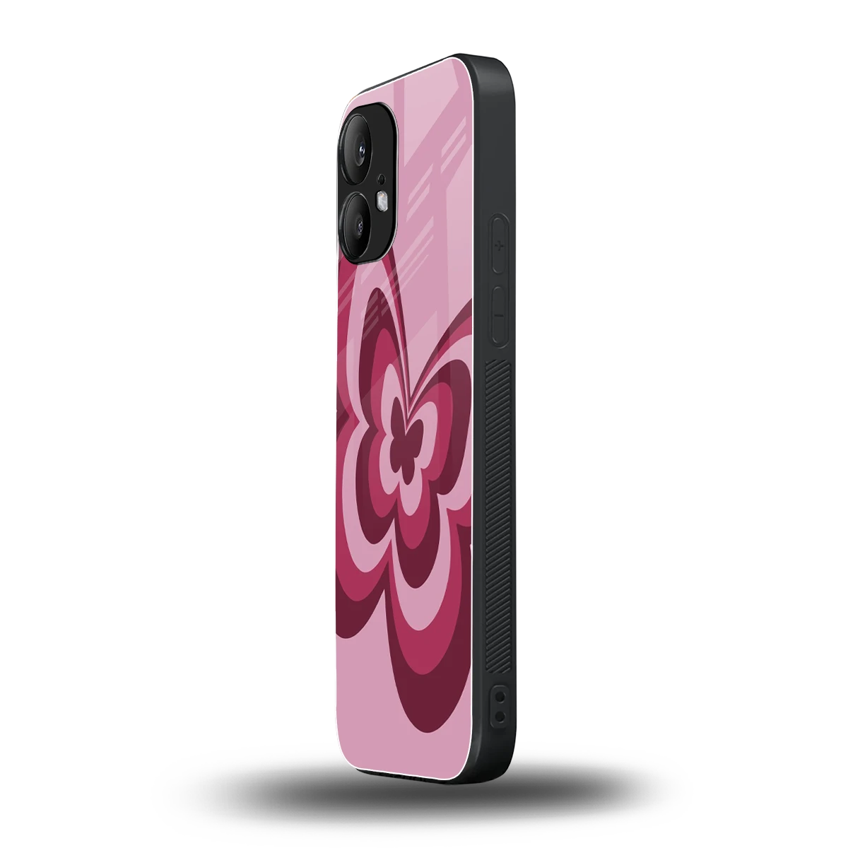 Y2K Magenta Butterfly nothing phone 2 mobile cover | shockproof glass phone case