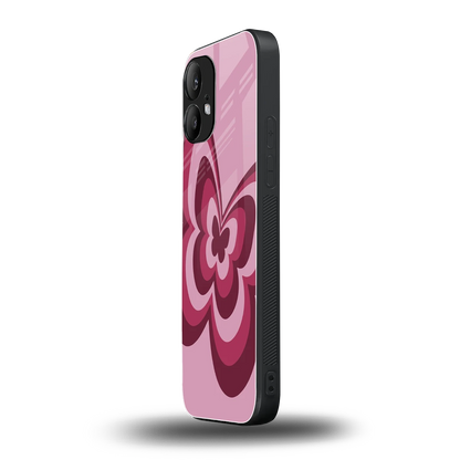 Y2K Magenta Butterfly nothing phone 2 mobile cover | shockproof glass phone case