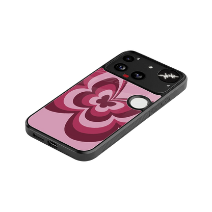 Y2K Magenta Butterfly stylish phone case for nothing phone 3 | glossy glass and slim fit