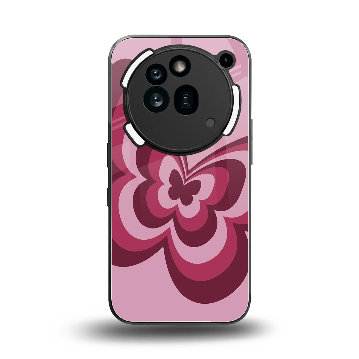 Y2K Magenta Butterfly back phone cover | glass case for nothing phone 3a pro