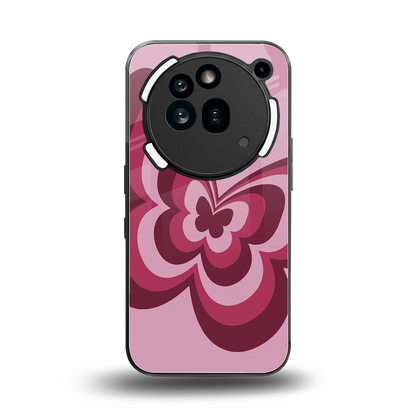 Y2K Magenta Butterfly back phone cover | glass case for nothing phone 3a pro