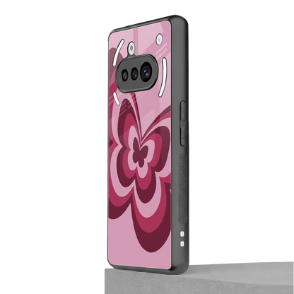 Y2K Magenta Butterfly nothing phone 3a mobile cover | shockproof glass phone case