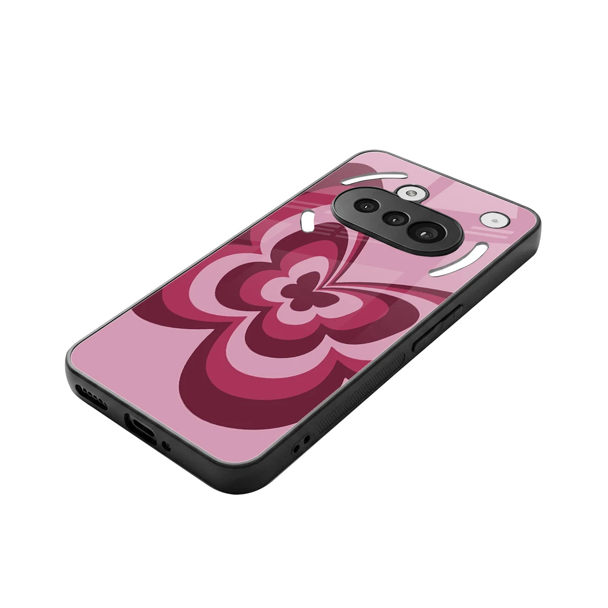 Y2K Magenta Butterfly stylish phone case for nothing phone 3a | glossy glass and slim fit