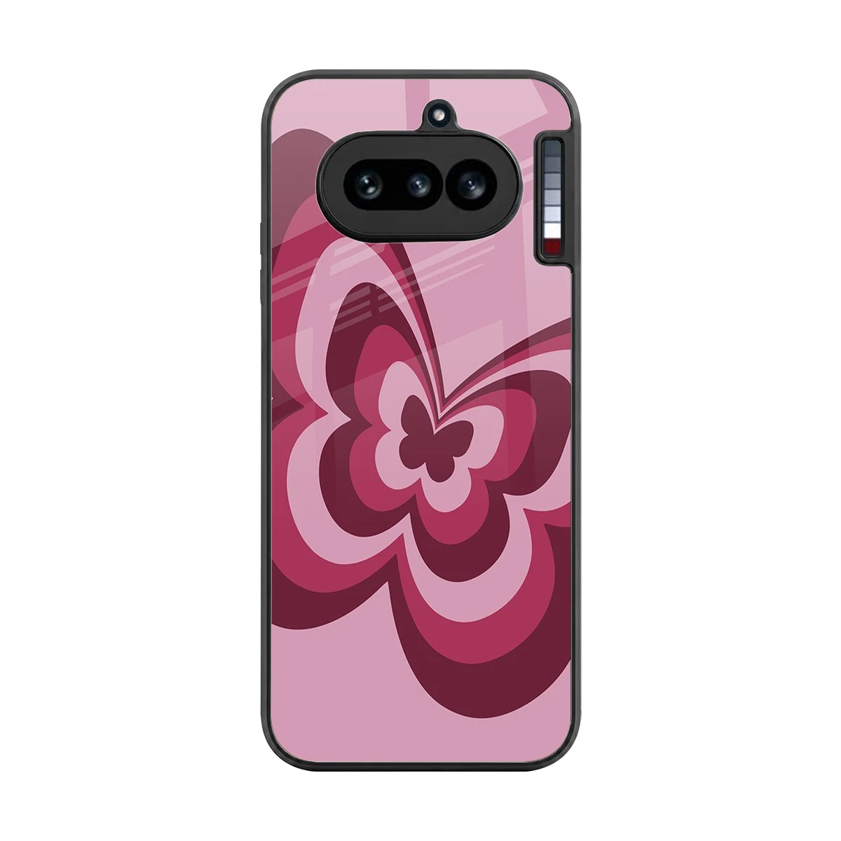 Y2K Magenta Butterfly back phone cover | glass case for nothing phone 4a