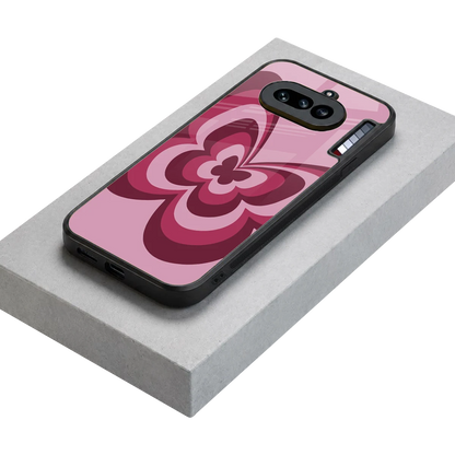Y2K Magenta Butterfly stylish phone case for nothing phone 4a | glossy glass and slim fit