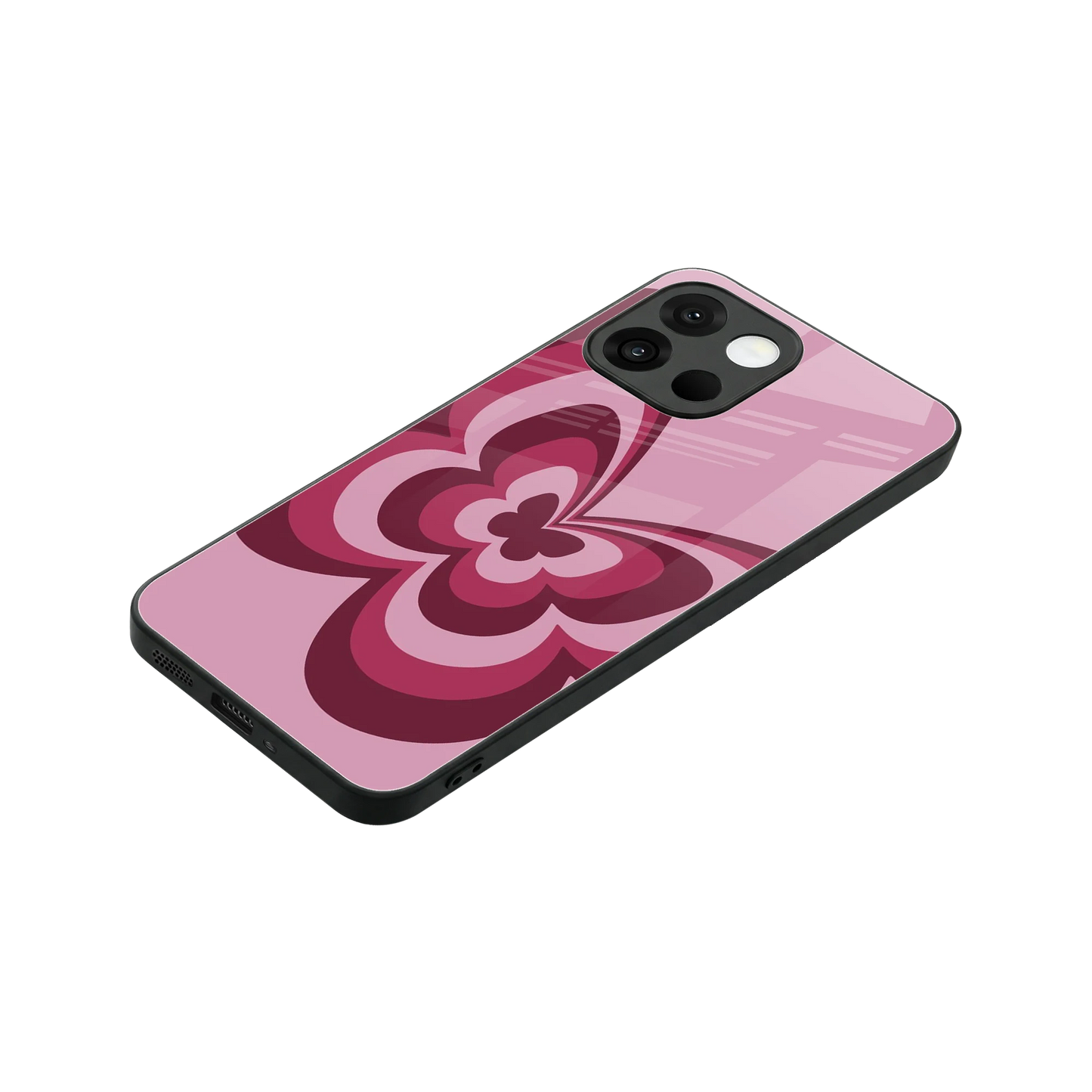 Y2K Magenta Butterfly stylish phone case for oneplus 13s | glossy glass and slim fit